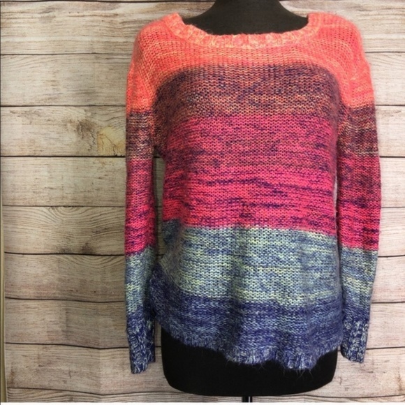 LA Hearts Oversized Knot Rainbow Sweater xs - Picture 2 of 8